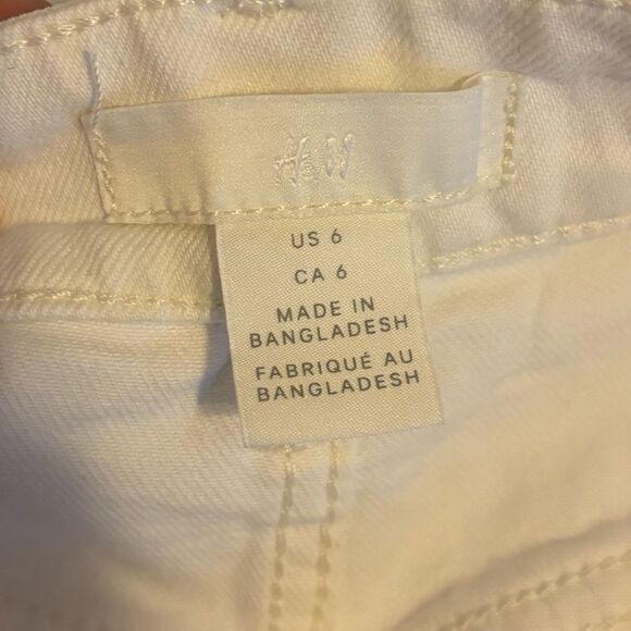 H&M White Extra High Waist Jeans Size 6 - Picture 4 of 8